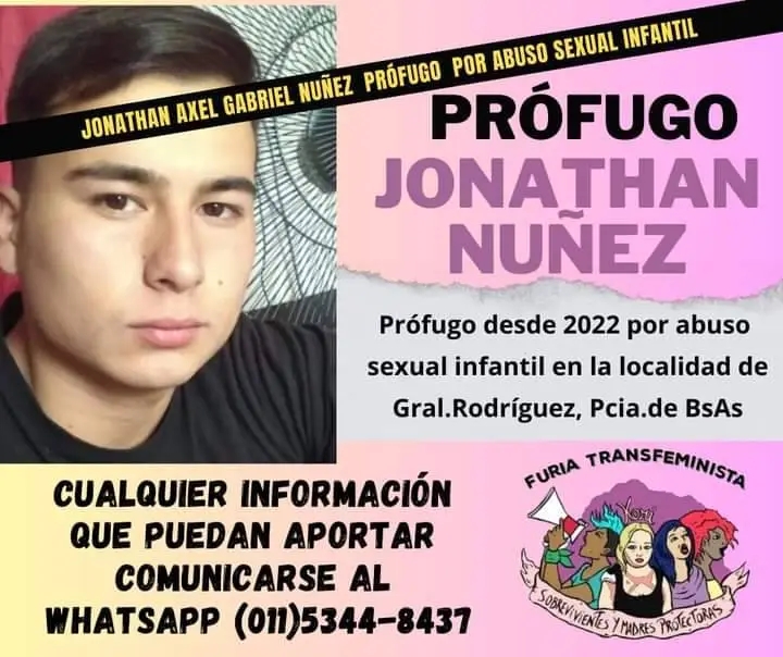 Buscan a Jonathan Axel Gabriel Núñez, prófugo de la justicia