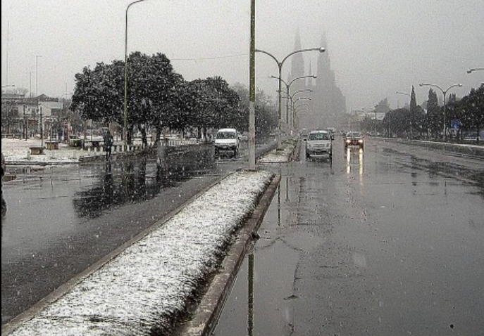 Hace 16 años nevaba en Luján