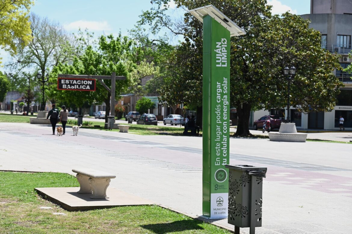 Se podrá cargar el celular en espacios públicos de Luján