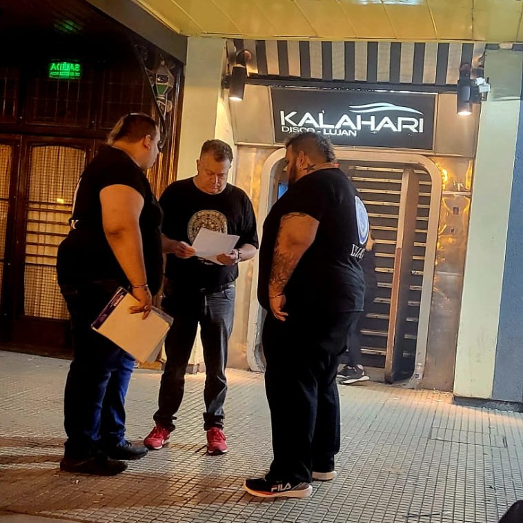 El Sindicato de Patovicas recorrió boliches de Luján 