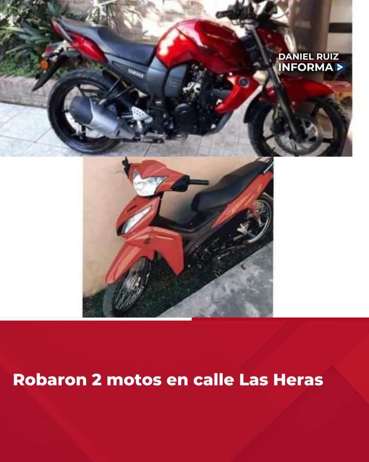 Robaron 2 motos en calle Las Heras