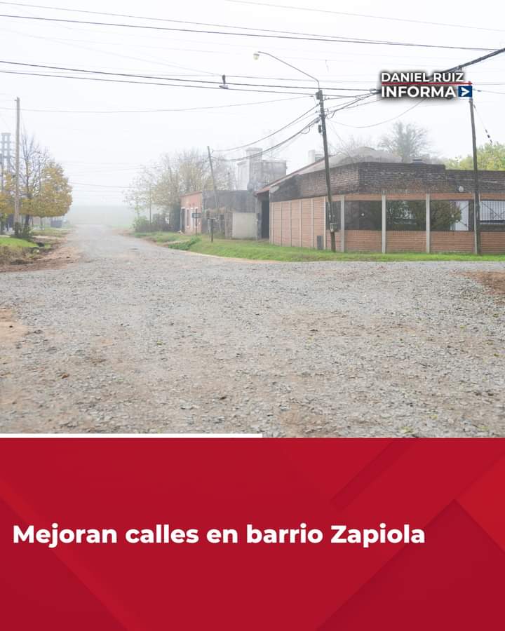 Mejoran calles en barrio Zapiola